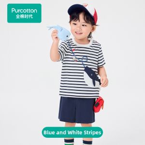 Purcotton | Breathable Cool Cotton Children T-shirt and Pants Set
