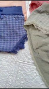 Celana Dalam Wanita Dewasa / Isi 1pcs / CD Katun Motif Kotak Kecil / Allsize / Realpicture