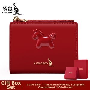 Kangaroo | New Genuine Leather Wallet Red