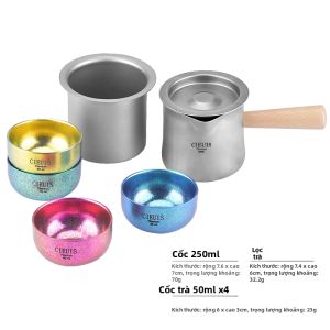 CIEUIS | Bộ Trà Du Lịch Titanium Sạch