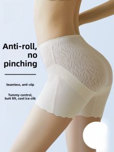 Miiow | High Waist Seamless Thin Womens Bottoming Pants Anti-Light Leakage No Roll Edge Two-In-One Underwear Briefs Hip Lifting