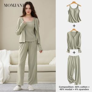 Mom Jane | Breastfeeding Summer Sleepwear Set Modifiable Padding Modal