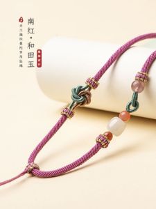 สร้อยคอหยดน้ำทองคำแฮนด์เมด จี้ลายปีกผีเสื้อสีชมพู จี้หยดน้ำ สร้อยคอสุดหรู จี้หยดน้ำ โซ่เชือก จี้หยดน้ำ