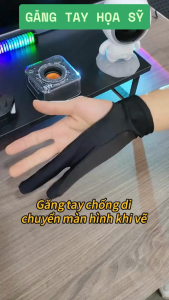 Găng Tay Vẽ hỏa sĩ tì tay cảm ứng HOTCASE Painting bản đặc biệt 3 lớp Chống Cảm Ứng Mồ Hôi Tay Bao Tay Vẽ Làm Việc Ipad Chuyên Dụng Họa Sĩ Tranh Chì 2 Ngón Digital Wacom điện thoại máy tính bảng iPad