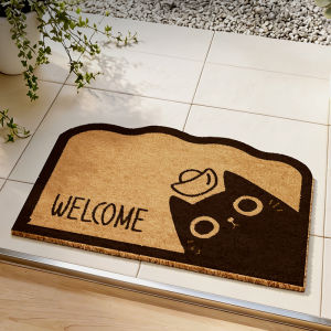 YINSHANG | Non-slip Water-absorbing Dirt-resistant Coconut Palm Style Door Mat Yellow Carpet