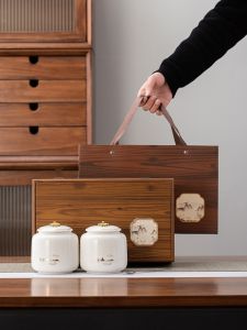 Hộp Đựng Lá Trà Bằng Gốm Sứ Cao Cấp Với Hộp Gỗ Cổ Điển Puer Cây Cổ Xanh Lá Trà Trắng Trà Trà Nhài Rồng Giếng Hộp Quà Tặng