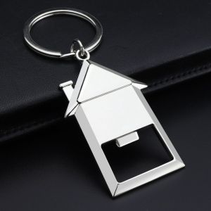 Creative Multi-Functional House Key Bottle Opener Keychain Real Estate Promotion Activity Gifts Moving Memorial Gifts