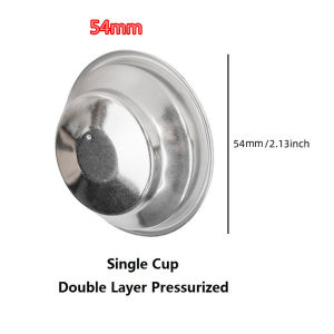 51mm Espresso Machine Filter Basket 304 Stainless Steel Double Layer Pressurized Single/Double Cup For Delonghi Coffee Machine