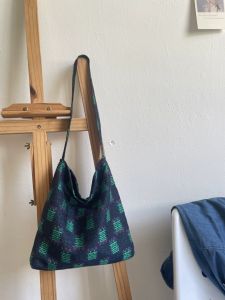 Original Spring Summer New Arrival Small Funny Green Shoulder Bag for Women Casual Acrylic Texture Small Square Bag