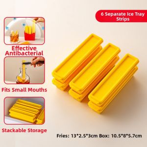 XUNHUAI | Antibacterial Potato Chips Shaped Food Grade Ice Tray