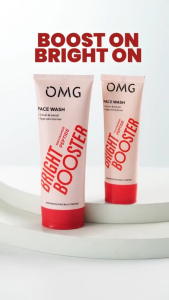 OMG Oh My Glow Bright Booster Face Wash 50ml & 100ml - Membersihkan Hingga ke Pori Tanpa Bikin Kulit Ketarik - Ratu Kosmetik Online