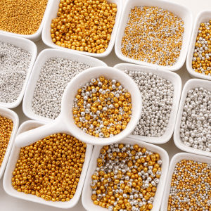 Gold/Silver Glass Rice Beads 1.5/2/3/4mm Loose Spacer Beads for Jewelry Making DIY Bracelet Necklace Earring Accessories
