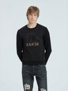 Stylish Comfortable Black Round Neck Sweater
