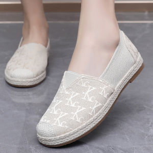 รองเท้าผ้าใบเดินทางแบบสวมสำหรับผู้หญิง รองเท้าผ้าใบแบบสวมสไตล์สตรีท ส้นแบน พื้นยาง ทรงหัวมน รองเท้าสเก็ตบอร์ดแบบสวมสบาย