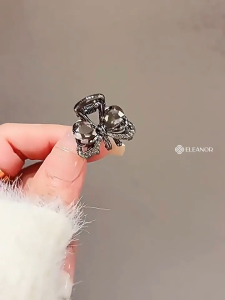 Kẹp tóc nữ càng cua Eleanor Accessories hình nơ đính đá phụ kiện tóc kẹp tóc mái mini 10157