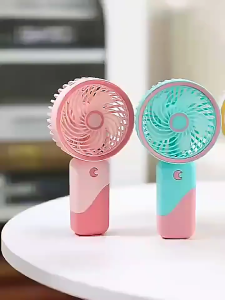 Kipas Mini USB Kipas Pegang Tangan Kipas Elektrik Mudah Alih Kelajuan Bateri Kipas Penyejuk Pantas Untuk Luar & Perjalanan
