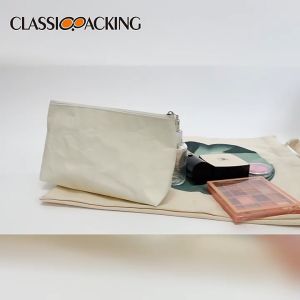 Dupont Paper Makeup Bag Waterproof Makeup Pouch with Zipper Travel Cosmetic Bag Organizer for Women