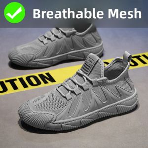 Summer Breathable Mesh Mens Casual Work Shoes