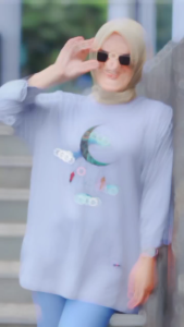 KAOS OVERSIZE LENGAN PANJANG 7/8  ATASAN WANITA EDISI RAMADHAN FOREVER BELI 4 GRATIS 1 ACAK