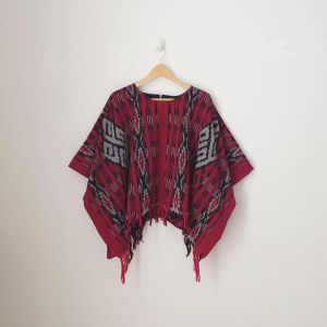 Baju batik wanita BLUS BATWING lengan kelelawar kekinian - tenun jepara motif toraja