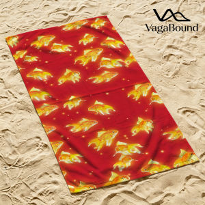 Lucky Goldfish Luxury Beach Towels Crafted from Combed Cotton Plush and Absorbent Beach Towel or Pool Towels