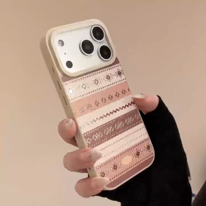 Golden Autumn Diamond Patterned Coffee Colored Phone Case for iPhone 13 14 15 16 17 Pro Max Casing Anti-Fall Cover for iPhone 16 Pro Max Case