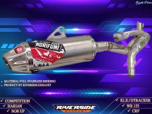 KNALPOT NORIFUMI ROCKET / ROKET 4 AKU INDONESIA KLX D TRACKER CRF WR 155 LEHER BENDING