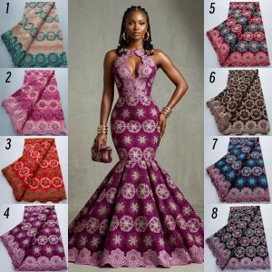 2026 Luxury Swiss Voile Lace Fabric in Switzerland 5Yards Cotton Embroidered African Dry Lace Fabric For Evening Dress