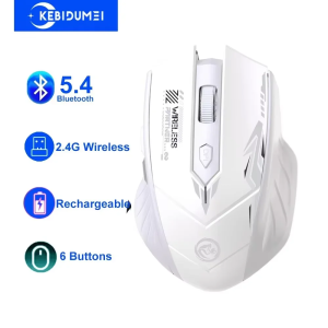kebidumei | Chuột Không Dây KEBIDUMEI Bluetooth 5.4 2.4G Im Lặng Có Thể Sạc Lại Chuột Chơi Game 6 Phím Tiện Dụng Cho Máy Tính Xách Tay MacBook - 1600 Dpi