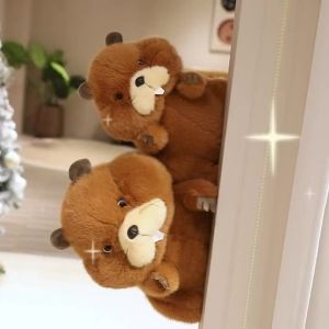 22/35/45cm Simulation Beaver Plush Doll Cute Fluffy Sitting Marmot Groundhog Toy For Kids Adorable Birthday Gift Doll