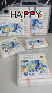 Deli Acrylic Marker Painting Markers Manga Sketching Art School Permanent Maker 12/24/36/48/60 Color