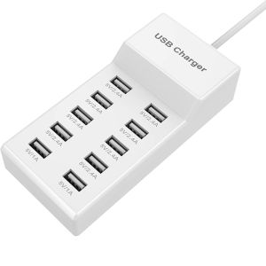 USB Charger Station 10 Ports 50W/10A Multiple USB Charging Station Multi Ports USB Charger Charging for smart phone Tablet
