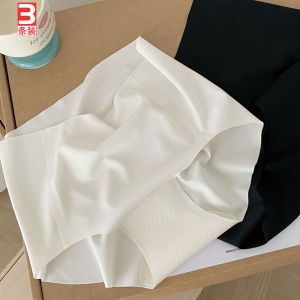 High Waist Invisible Ice Silk Yoga Panties Womens Quick Dry Butt Covering 5A Antibacterial  Silk Crotch Triangle Pants