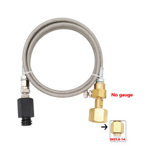Soda External Co2 Tank W/ Steel Braid Hose Kit for Sodastream Machine Fizzy Sparkling Water Drink MakerW21.8-14 CGA320 Connecto