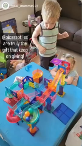 (ของแท้ USA) ชุดรางลูกแก้ว100 ชิ้้น ตัวต่อแม่เหล็ก Magnetic Marble Run Racking Picasso KD0121