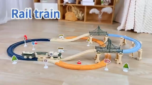 69/287PCS DIY Mini Train Set Toy Electric Assembly Track Puzzle Model Track Toy Electric Education Toy Set