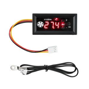 Aideepen | 4-wire PWM fan temperature control speed controller 12V3A digital display temperature speed chassis low temperature
