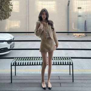 CHANGTONG | French Style Tweed Elegant Two-piece Set