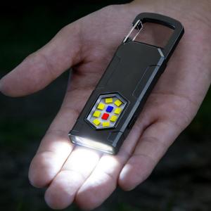 Mini Flashlight with Hook Rechargeable Multifunction Torch Lamp Outdoor Portable Flashlight Waterproof Camping Light