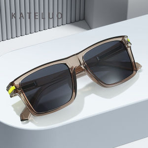 Kateluo Mens Retro Polarized Square Sunglasses Fashionable Driving Sunglasses With UV400 Protection For Women XZ8877