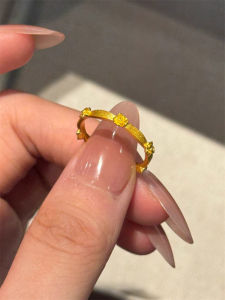 New Chinese Style Gold Little Golden Osmanthus Ring for Women Luxury Design Versatile Unique Finger Ring Fashionable Jewelry