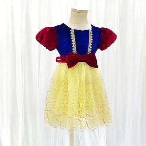 2 3 4 5 6 8 10 Years Girls Dress Summer Cute Cartoon Mesh Fashion Christmas Princess Dress Birthday Party Gift New Kids Clothes