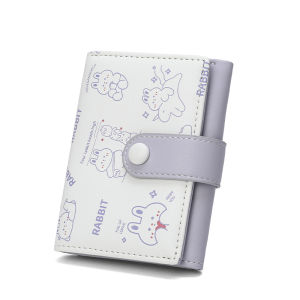Women Short Wallet Cute Bear PU Leather Card Holder