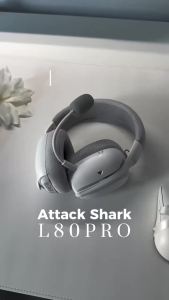 ATTACK SHARK | ATTACK SHARK L80PRO Wireless Gaming Headset Tri-Mode 2.4GHz Bluetooth Wired 40mm Driver 203g Ultra Light Low Latency Mic