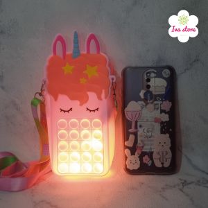 Tas Pop it unicorn Jumbo LED muat Hp