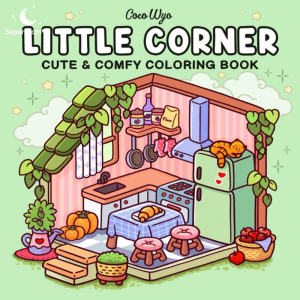 Coloring Book for Adults and Kids Super Cute Design of Cozy Spaces for Relaxation Graffiti Book