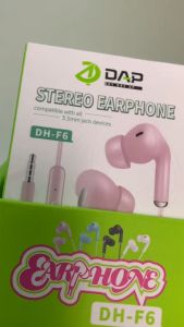 DAP DH-F6 Handsfree HD Stereo Compatible with all Jack 3.5mm Devices Lenght 125cm - Garansi 1 Tahun