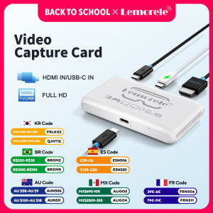Lemorele | Lemorele 1080P Video Capture Card for Meta Quest Glasses HDMI/Type-C to USB Video Recorder for Game Recording Live Streaming