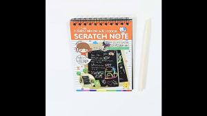 Scratch Note Magic: Buku Gambar Gores Magic (Ukuran Besar 14cm x 20cm)