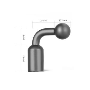 17mm Ball Head Adapter Clip Mount Double Socket Arm Converter to 1/4" Screw for Gopro Insta360 OSMO Pocket 3 Camera Phone Holder